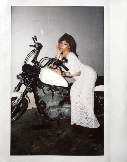 stevie dress in white lace