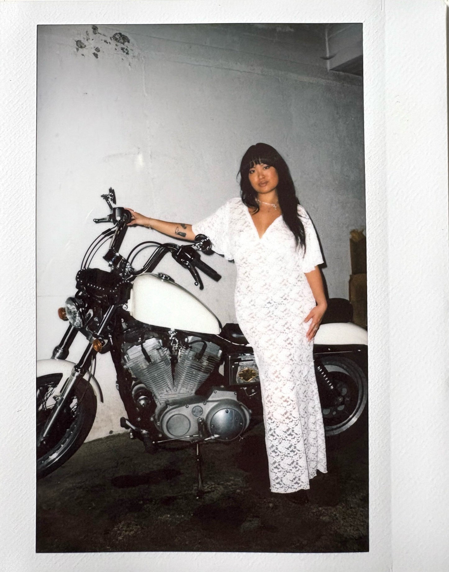 stevie dress in white lace